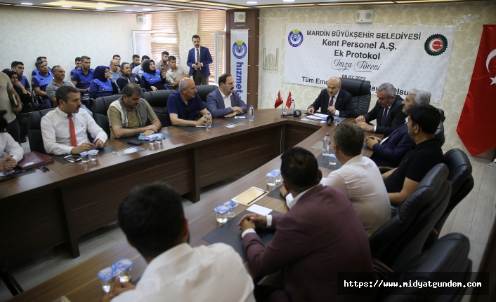 Mardin Büyükşehir Belediyesi işçi maaşlarına 2 bin lira zam yaptı