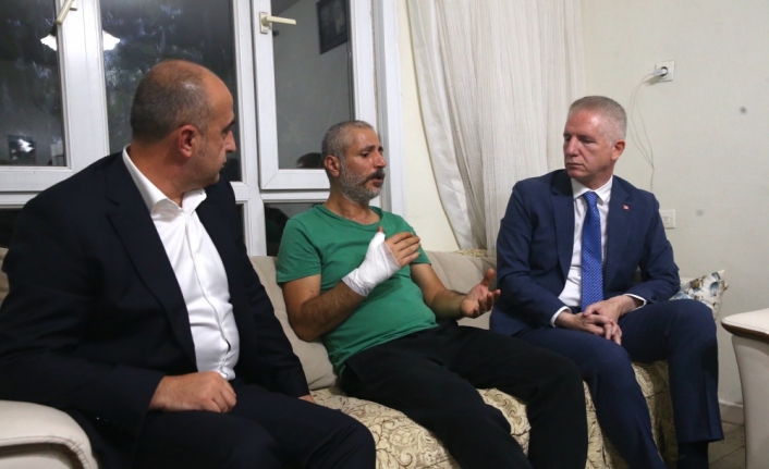 Gaziantep Valisi Davut Gül'den bıçaklı kavgada yaralanan kişiye ziyaret