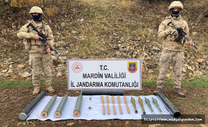 Mardin'de terör örgütü PKK'ya ait mühimmat ele geçirildi