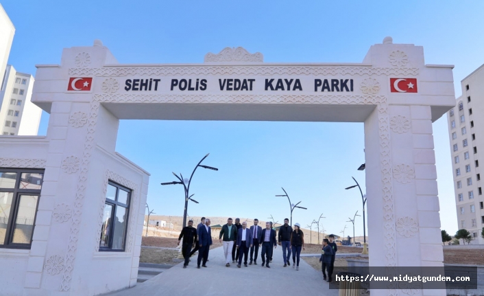 Mardin'de yapımı süren "Şehit Vedat Kaya Parkı"nda sona gelindi