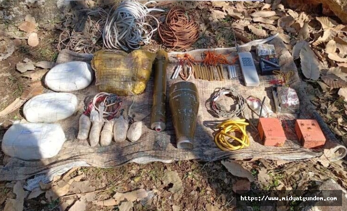 Mardin kırsalında PKK'nın kullandığı depolar imha edildi