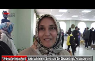Mardin Valisi'nin eşi Sıfır Atık ve Geri Dönüşüm Sergisi nin açılışını yaptı